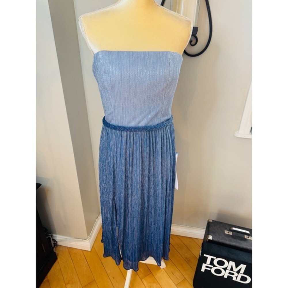 Dress the Population Haldis Metallic Ombre‎ Strapless Cocktail Dress, Medium NWT